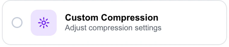Custom Compression, which unlocks the quality and resolution sliders in Pixpoo