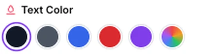 The colour options in Pixpoo Add Page Numbers