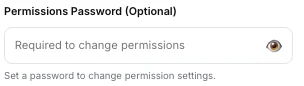 The optional Permissions Password field on the Protect PDF screen