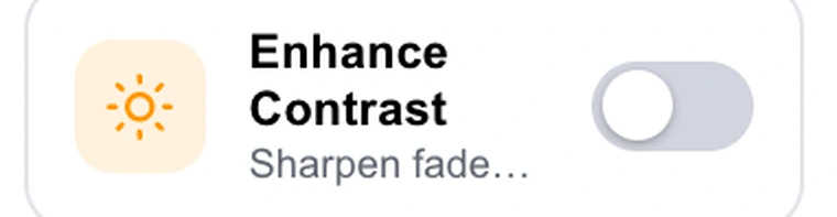 The Enhance Contrast toggle in the Pixpoo Split PDF page preview